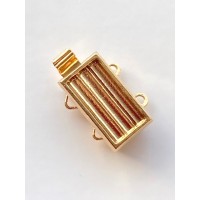Elegant Elements 2 Hole Clasp for Delica Beads, Gold Plated Colour