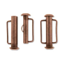 21.5mm Slide Bar Clasp, Antique Copper Colour 21.5mm Slide Bar Clasp, Antique Copper Colour