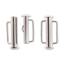 21.5mm Slide Bar Clasp, Silver Plated