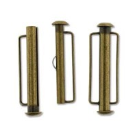 31.5mm Slide Bar Clasp, Antique Brass Plated