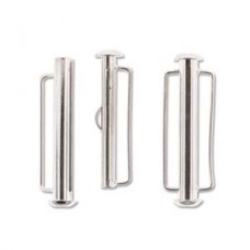 31.5mm Slide Bar Clasp, Silver Plated