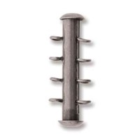 4 Vertical Loop  Multi Slide Antique Silver Plated, pack of 2