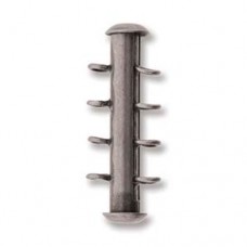4 Vertical Loop  Multi Slide Antique Silver Plated, pack of 2