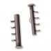 4 Vertical Loop  Multi Slide Antique Silver Plated, pack of 2