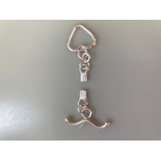 Beadalon EZ Crimp Sterling Silver 13 x 13mm Heart  Toggle Clasp, with wavy bar.4...
