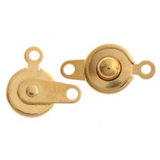 7.5mm Push Button Clasps, Gold Colour, Pack of 5