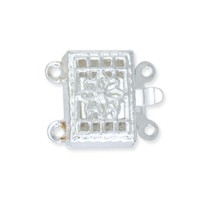 2 Strand Beadalon Filligree Clasps, Silver, Pack of 6