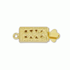 Beadalon Single Strand Filligree clasps, Gold, Pack of 6