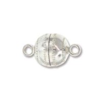 Magnetic Ball Clasp, 8mm, Silver Colour