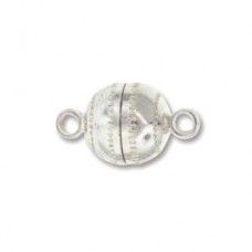 Magnetic Ball Clasp, 8mm, Silver Colour