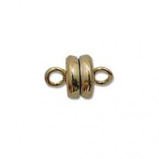 Magnetic Clasp 6 x 6.5mm,  Bulk Pack of 12 Clasps, Gold plate