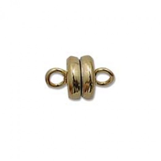 Magnetic Clasp 6 x 6.5mm, Bulk Pack of 12 Clasps, Gold plate