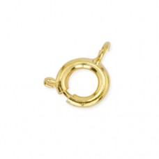 7mm Gold Plated Bolt Ring Clasp - Pack of 6