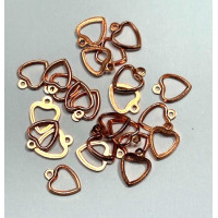 9 x 5mm Heart Shaped Tag, pack of 24pcs, 322P-017. Rose Gold Colour. Beadalon. 9 x 5mm Heart Shaped Tag, pack of 24pcs, 322P-017. Rose Gold Colour. Beadalon.