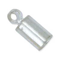 Heavy Cord Ends, I.D 1.8mm, Silver Plated, pack of 24pcs