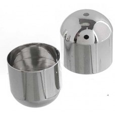 End Cap 12mm, Nickel colour, 2 pcs