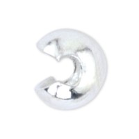 4mm Crimp Covers from Beadalon, Silver, Pack of 24