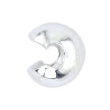 4mm Crimp Covers from Beadalon, Silver, Pack of 24