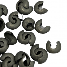4mm Crimp Covers from Beadalon, Silver, Pack of 25