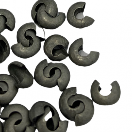 4mm Crimp Covers from Beadalon, Silver, Pack of 25