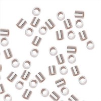 Griffin Sterling Silver Crimp Tubes, 2mm, Pack of 10