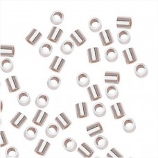 Griffin Sterling Silver Crimp Tubes, 2mm, Pack of 10