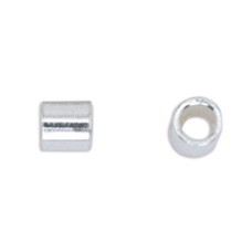 Sterling Silver, Beadalon, Size 2, 1.3mm,  Crimp Tubes, 10 Pieces