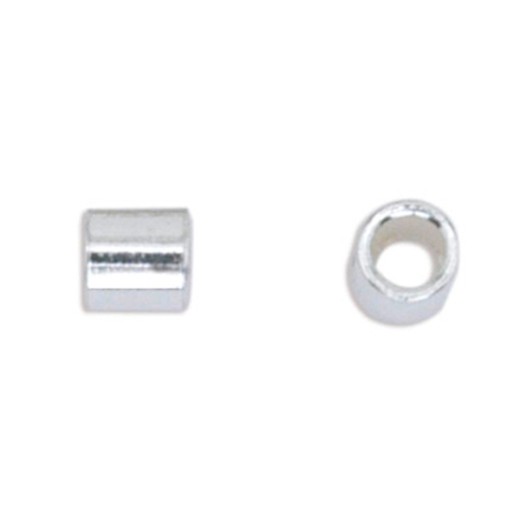Sterling Silver, Beadalon, Size 2, 1.3mm,  Crimp Tubes, 10 Pieces