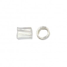 'Groovy' 1.8mm Silver Plated Crimp Tubes. pack of 20pcs