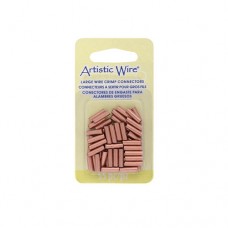 Large Wire Crimp Tubes,10mm, Bare Copper, for 12 ga Wire, Pack of 55