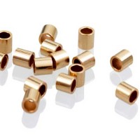 Beadalon Large Crimp Tubes for Stretch Cord, Gold Colour, 80Pcs.
