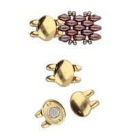 Superduo Beads Magnetic Clasp - Kypri from the Cymbal range, 24Kt Gold Plated