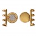 Ateni IV Magnetic Clasp for SuperDuo Beads, 24kt Gold Plated, Pack of 1