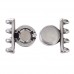 Ateni IV Magnetic Clasp for SuperDuo Beads, Antique Silver Plated, Pack of 1
