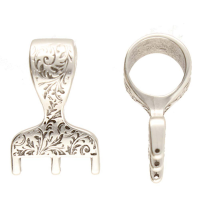 Lygia III Bail for 8/0 Beads - Antique Silver Plate