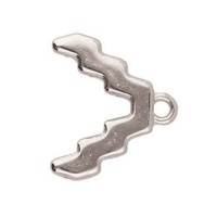 Menites Ending for SuperDuo Beads, Antique Silver Plated, Pack of 2