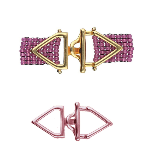 Samaria 11/0 toggle clasp in Rose Gold plating. Pack of 1
