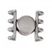 Ateni IV Magnetic Clasp for SuperDuo Beads, Antique Silver Plated, Pack of 1