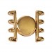 Ateni IV Magnetic Clasp for SuperDuo Beads, 24kt Gold Plated, Pack of 1
