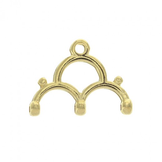 Lakos III Chandelier Ending for 8/0 Beads - 24K Gold Plate