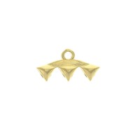Vani III Connector for Gemduo Beads - 24K Gold Plate, Pack of 2