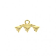 Vani III Connector for Gemduo Beads - 24K Gold Plate, Pack of 2