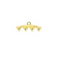 Vani IV Connector for Gemduo Beads - 24K Gold Plate, Pack of 2