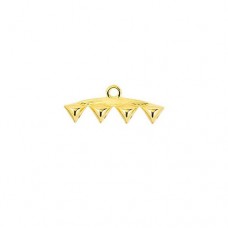 Vani IV Connector for Gemduo Beads - 24K Gold Plate, Pack of 2