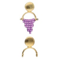 Venio II Earrings for Delica Beads, 24kt Gold Plated, 1 Pair