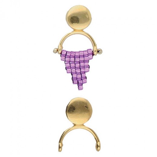 Venio II Earrings for Delica Beads, 24kt Gold Plated, 1 Pair