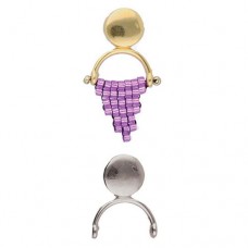 Venio II Earrings for Delica Beads, Antique Silver Plated, 1 Pair