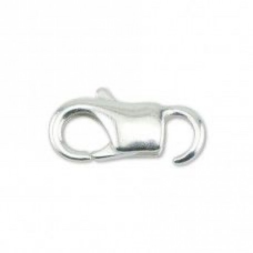 13mm Silver EZ- Lobster Clasps, Pack of 4