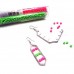 Rectangle Interchangeable Earrings. Silver, 1 Pair