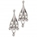 Chandelier Earring 34mm 4 Ring, Antique Silver Colour, 1 Pair